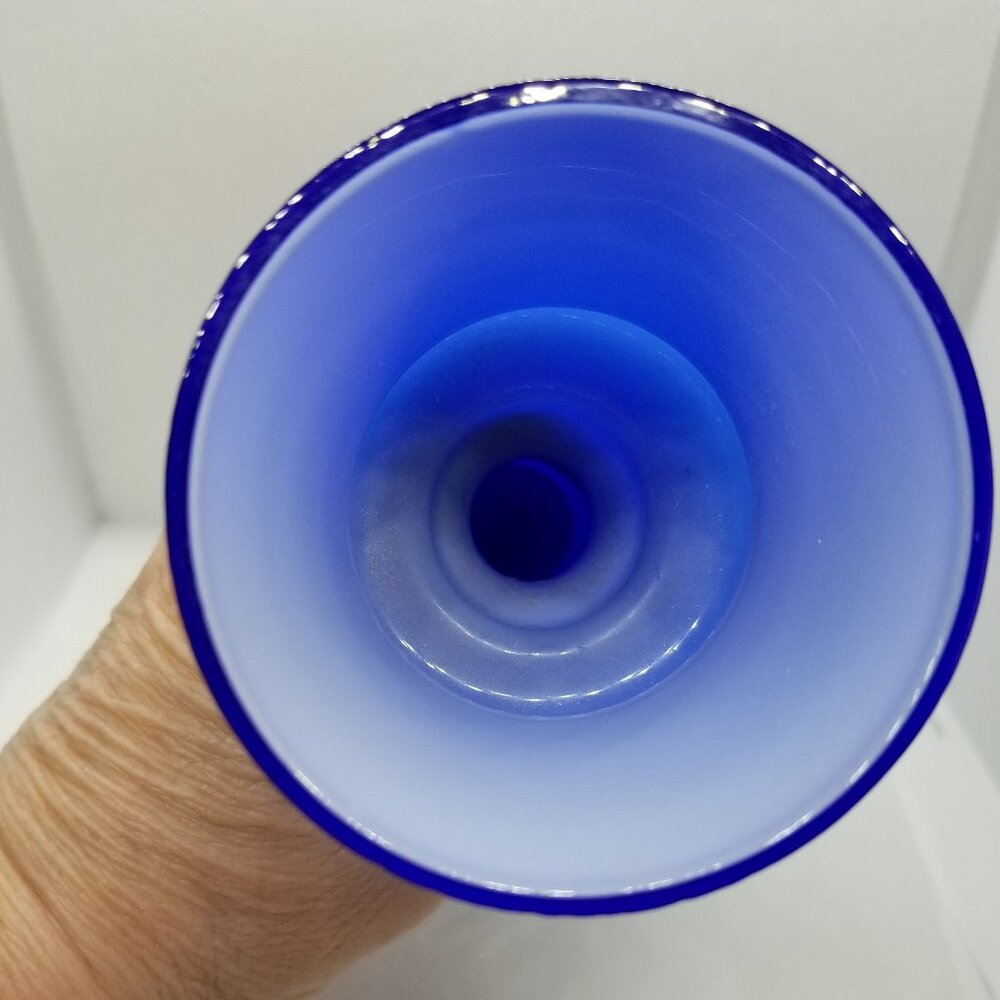 Vintage Enesco Deep Blue Cased Vase - Picture 2 of 7